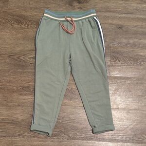 Matilda Jane Sage Green Joggers with Pink Drawstring